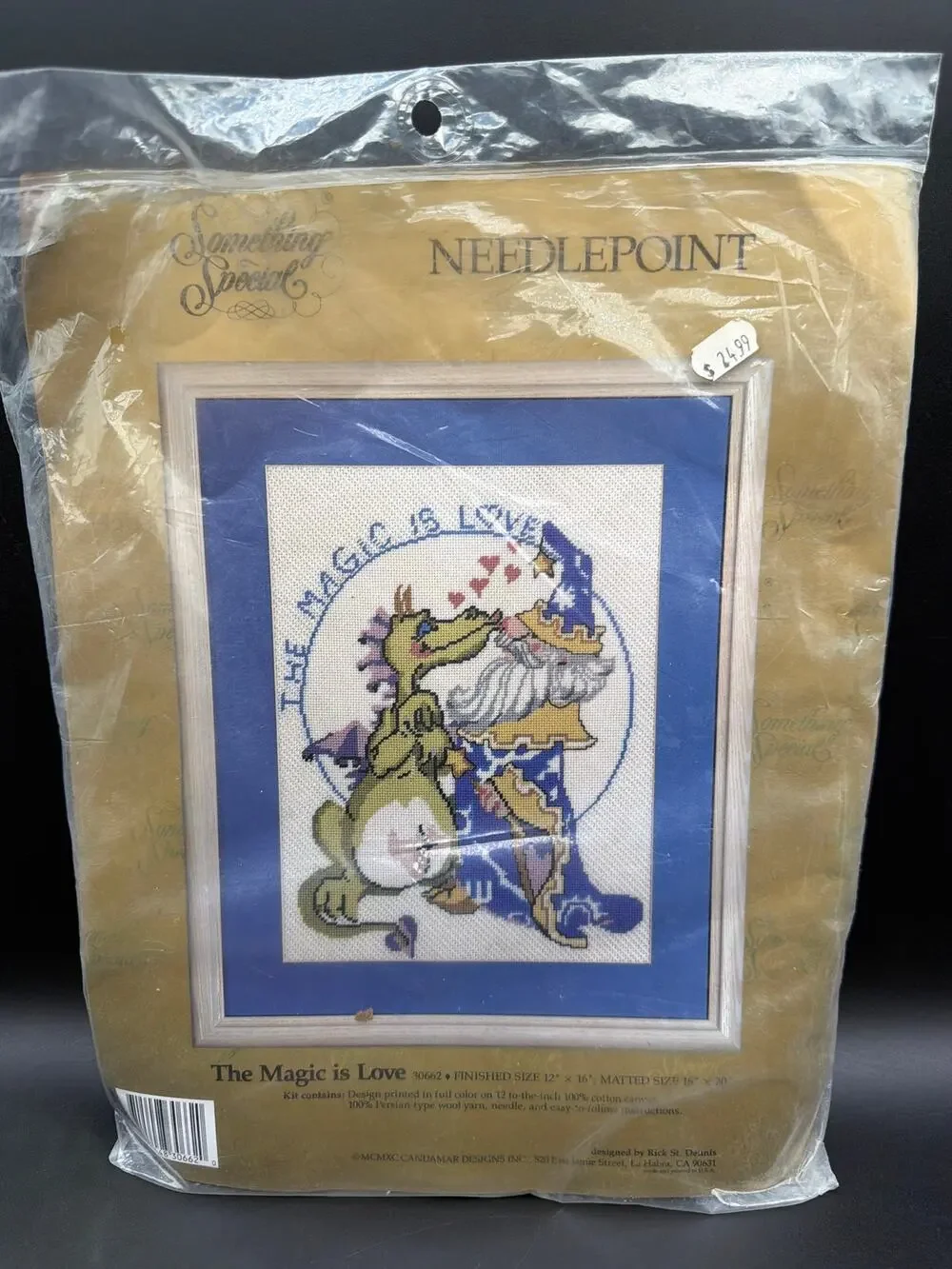 Vintage Candamar The Magic Is Love 30662 Needlepoint Kit Rick St Dennis Started